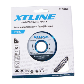Kotouč XTLINE diamantový Turbo HYBRID (řezný/brusný) 115x1,8x10/20x22,2 mm XT168115