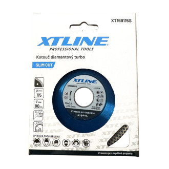Kotouč XTLINE diamantový turbo SLIM CUT 115x1,2x10x22,2 mm XT169115S