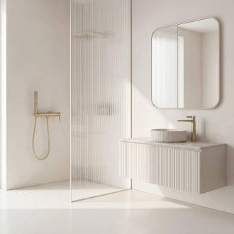 Cone - upright countertop washbasin mixer, champagne gold