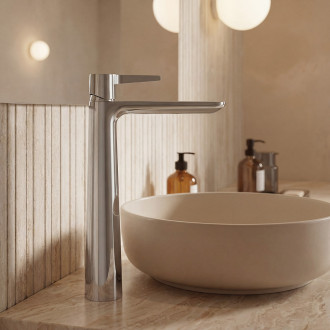 Cone - upright countertop washbasin mixer, chrome
