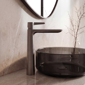 Cone - upright countertop washbasin mixer, graphite
