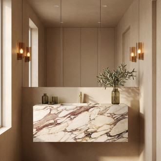 Cone - upright washbasin mixer, champagne gold