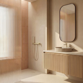 Cone - upright washbasin mixer, champagne gold