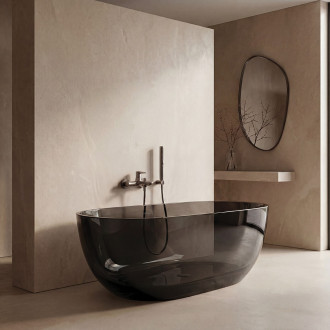 Cone - wall-mounted bath mixer with shower set, graphite