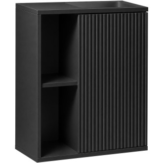 CERANO - Umyvadlová skříňka pro WC Sofia - černá matná - 49,5x62x25 cm