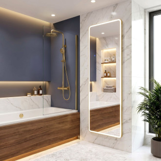 Zrcadlo LED Classico 60x170cm Brush Gold