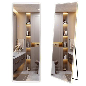 Zrcadlo LED Classico 60x170cm Brush Gold