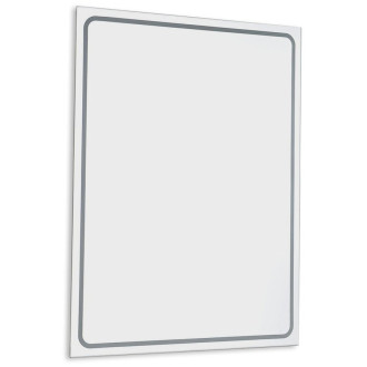 Koupelnová skříňka 60cm CIRASA s umyvadlem a LED zrcadlem, bílá lesk