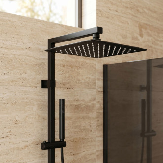 Čtvercová hlavová sprcha REA JS-P015B 25cm Black