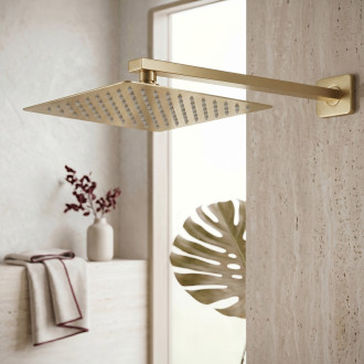 Rea Sprchové rameno čtvercové REA JS-9022BG 40cm Brush Gold REA-P6405