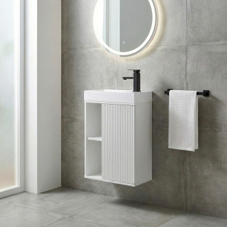 CERANO - Umyvadlová skříňka pro WC Sofia - bílá matná - 49,5x62x25 cm