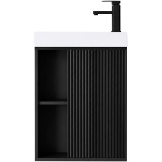 CERANO - Umyvadlová skříňka pro WC Sofia - černá matná - 49,5x62x25 cm
