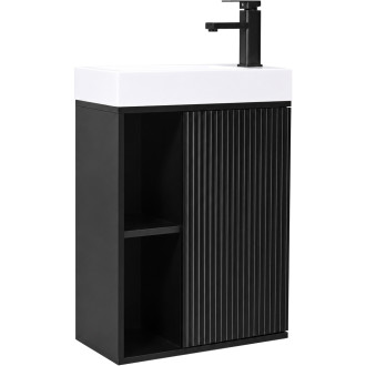 CERANO - Umyvadlová skříňka pro WC Sofia - černá matná - 49,5x62x25 cm