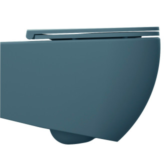 INFINITY závěsná WC mísa, Rimless, 36,5x53cm, zelená petrol