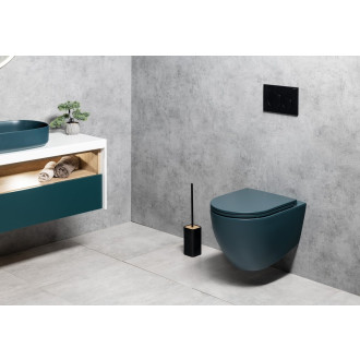 INFINITY závěsná WC mísa, Rimless, 36,5x53cm, zelená petrol