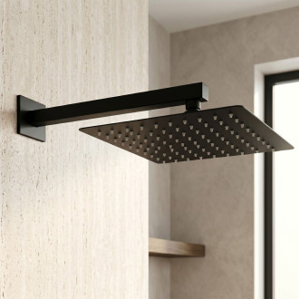 Čtvercová hlavová sprcha REA JS-P015B 30cm Black