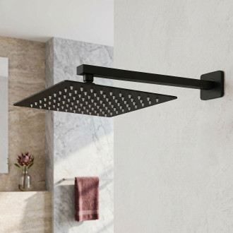 Čtvercová hlavová sprcha REA JS-P015B 30cm Black