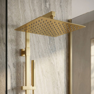 Čtvercová hlavová sprcha REA JS-P015BG 30cm Brush Gold