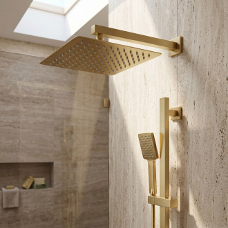 Čtvercová hlavová sprcha REA JS-P015BG 30cm Brush Gold