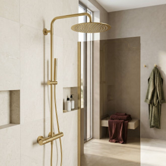 Kulatá dešťová sprcha REA JS-P014BG 30cm Brush Gold