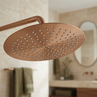 Kulatá dešťová sprcha REA JS-P014BRG 30cm Brush Copper