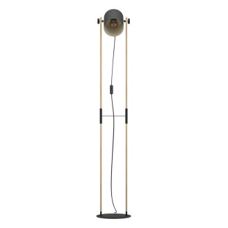 Stojací lampa Eglo HORNWOOD černá, krémová ocel 43521