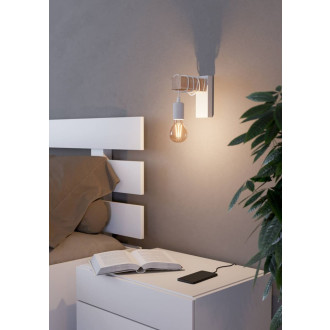 Nástěnná lampa Eglo TOWNSHEND bílá ocel 43706