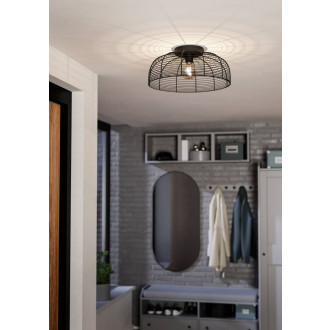 Nástěnná lampa Eglo RINROE černá ocel 43896
