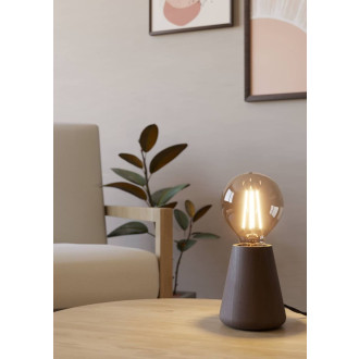 Stojací lampa Eglo ASBY tmavá hnědá dřevo 44015