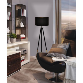 Stojací lampa Eglo BIDFORD hnědá dřevo 44098