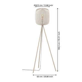 Stojací lampa Eglo ROMAZZINA písková ocel 900523