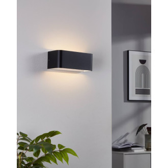 Nástěnná lampa Eglo černá, bílá hliník 901017
