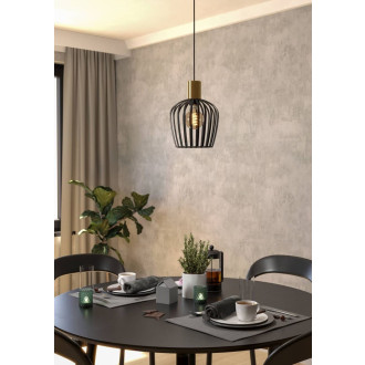 Stropní světlo Eglo EMPOLI černá, kartáčovaná mosaz ocel 901036