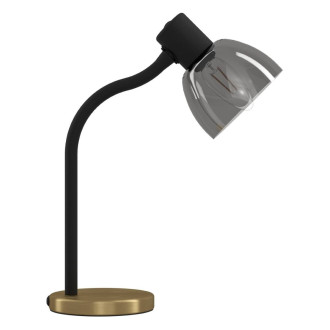Stojací lampa Eglo MACERE černá, kartáčovaná mosaz ocel 901062