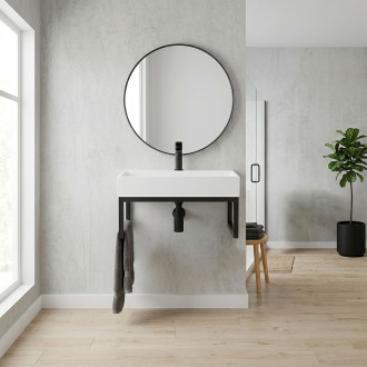 Rea Konglomerátové umyvadlo na desku REA GOYA 60 cm + konzole KPL-U8901