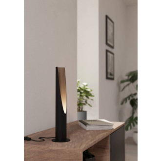 Stojací lampa Eglo BARBOTTO černá, hnědá ocel, dřevo 901734