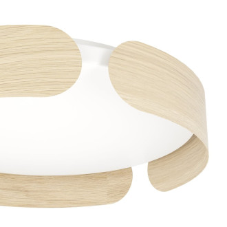 Nástěnná lampa Eglo hnědá ocel, dřevo 901827