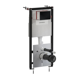 Omnires STRONGFRAME podomítk. WC modul ECO splach tlačítko, černé polomat STFWCECO1R45-RBL