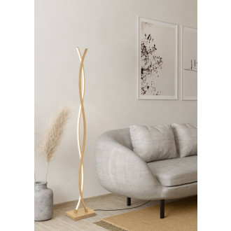 Stojací lampa Eglo světlá hnědá hliník 901107