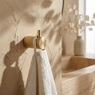 Koupelnový háček 64104 SOLO Brush Gold