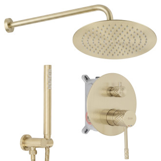 Rea Podomítková sprchová sada Rea Lungo Diamond Brush Gold + BOX REA-P9665