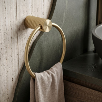 Koupelnový věšák Ring 64106 SOLO Brush Gold