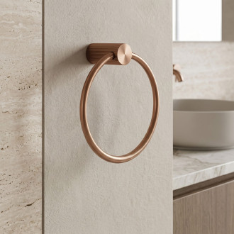 Koupelnový věšák Ring 64106 SOLO Brush Copper