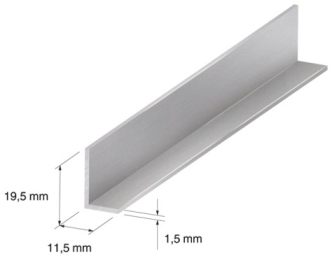 univerzální rohový profil RA110 - aluminium, 1 ks = 3 bm DECA110AL