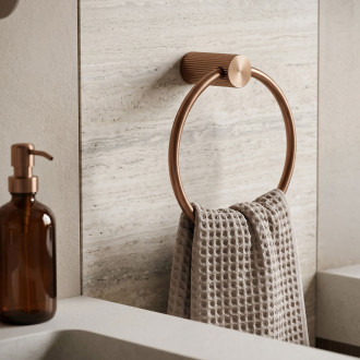 Koupelnový věšák Ring 64106 SOLO Brush Copper