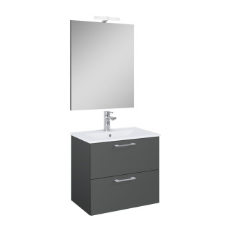 Koupelnová sestava s umyvadlem Ceramia Lea 61,5x55x41,7 cm antracit LEASET60A