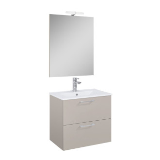 Koupelnová sestava s umyvadlem Ceramia Lea 61,5x55x41,7 cm kašmír LEASET60C