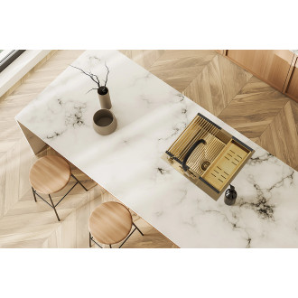 Malawi - roll-up sink drying rack, gold