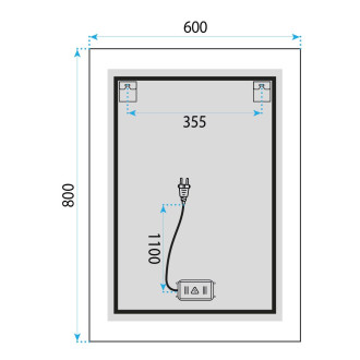 Zrcadlo LED 60x80cm SAB-3426