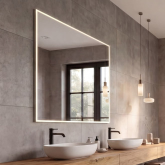 Nimco Bílé LED zrcadlo 90x70 dotykový senzor bílá ZPB 13019VX-05